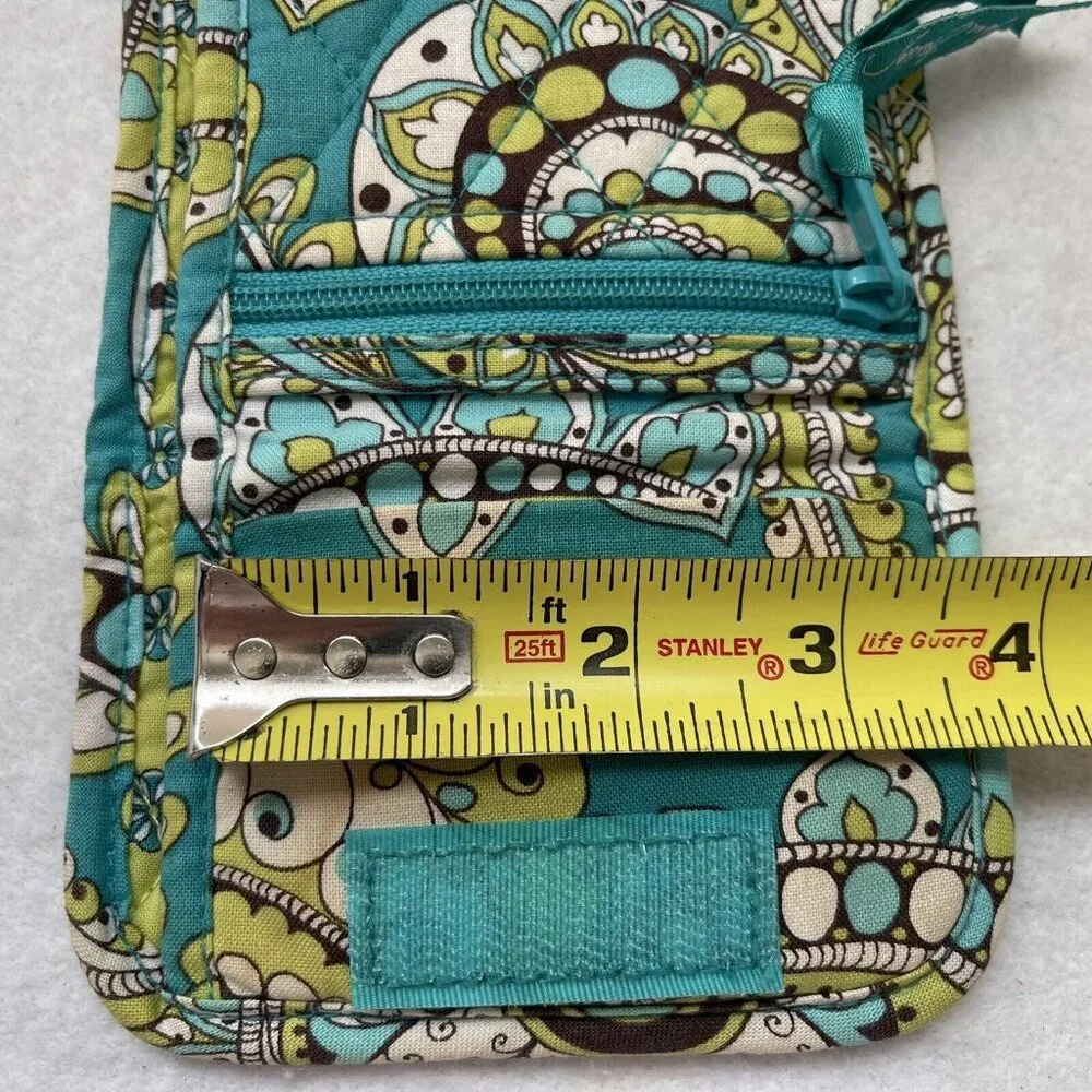 Vera Bradley Mini Trifold Wallet Peacock Turquoise Paisley Retired Pattern